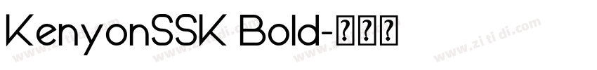 KenyonSSK Bold字体转换